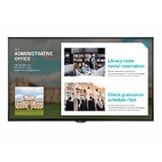 Vue avant de 55 po 350 nits FHD Affichage standard LG 55SE3KE-B