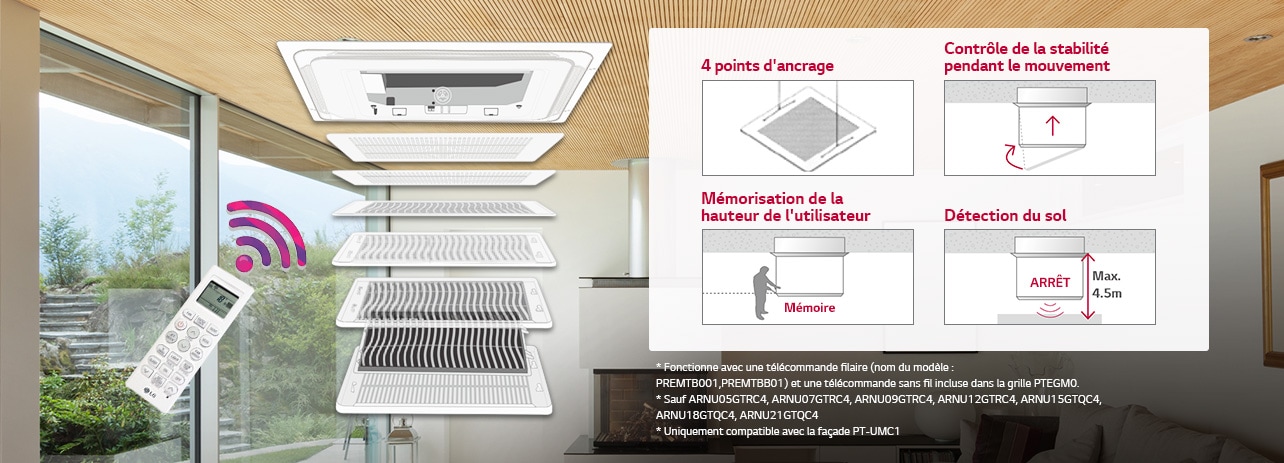 Grille mobile pour le nettoyage du filtre