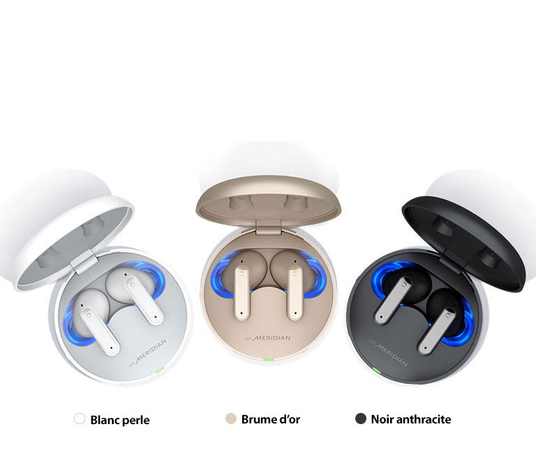 Une image du TONE Free en noir, or et blanc vue de dessus placé en dessous des inscriptions « CHOISISSEZ VOTRE TON ».