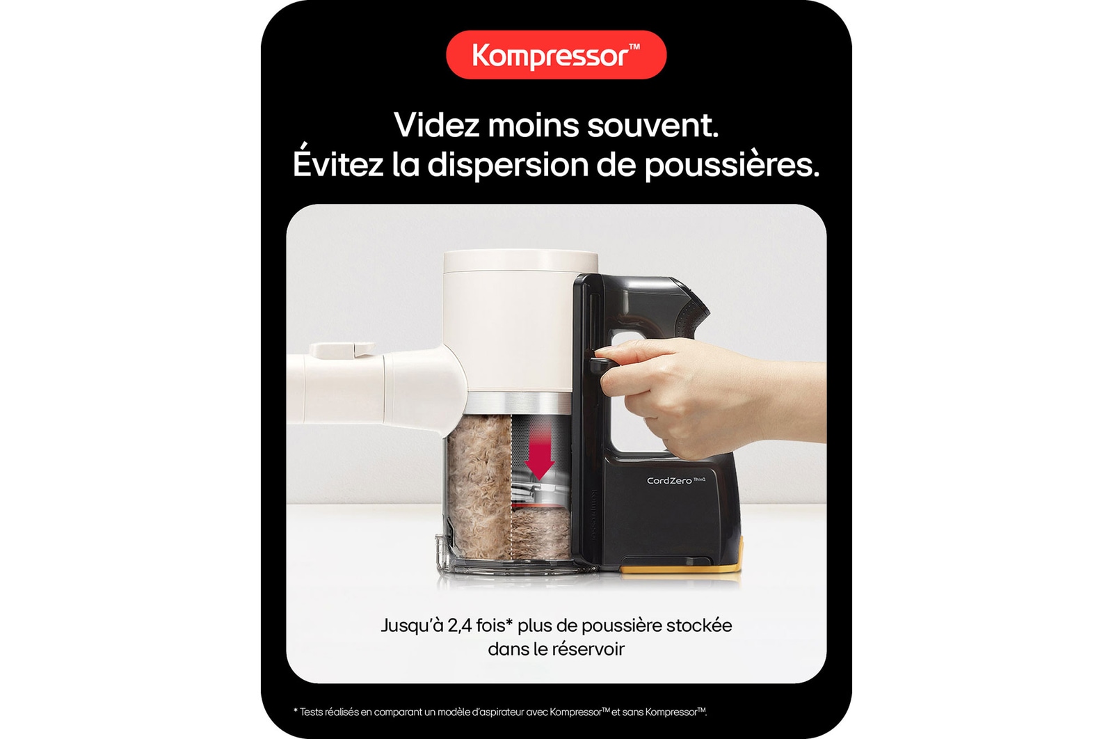 LG Aspirateur balai | 260aw | Kompressor™, LG A9K-PRIME1S