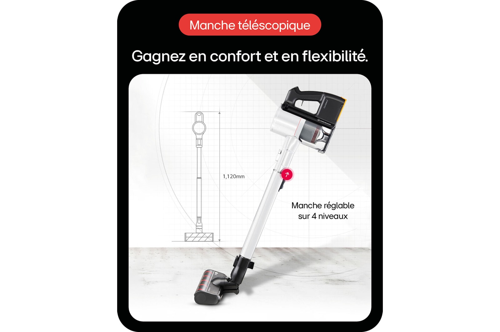 LG Aspirateur balai | 260aw | Kompressor™, LG A9K-PRIME1S