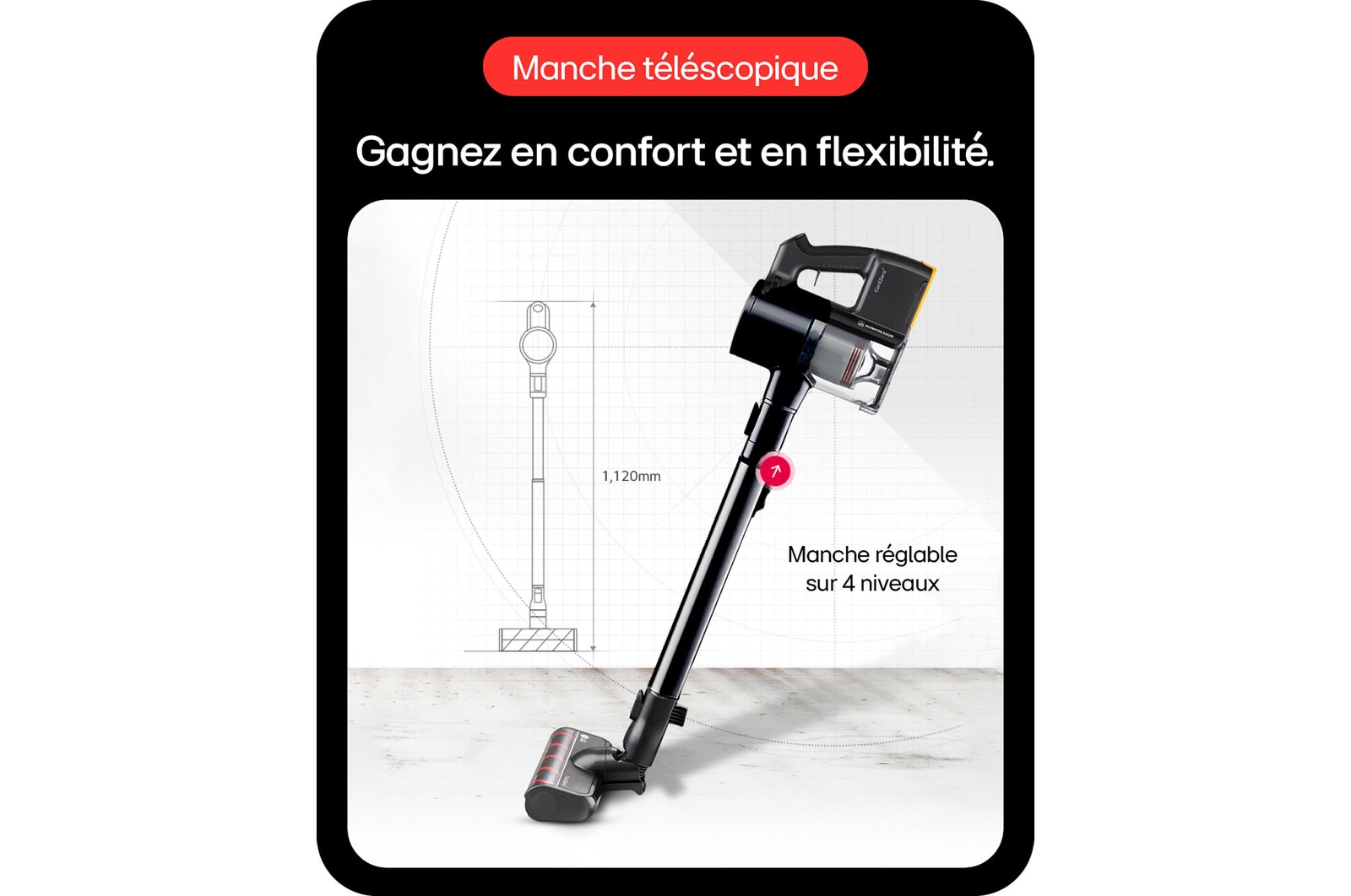 LG Aspirateur balai | 260aw | Kompressor™, LG A9K-PRIME1G