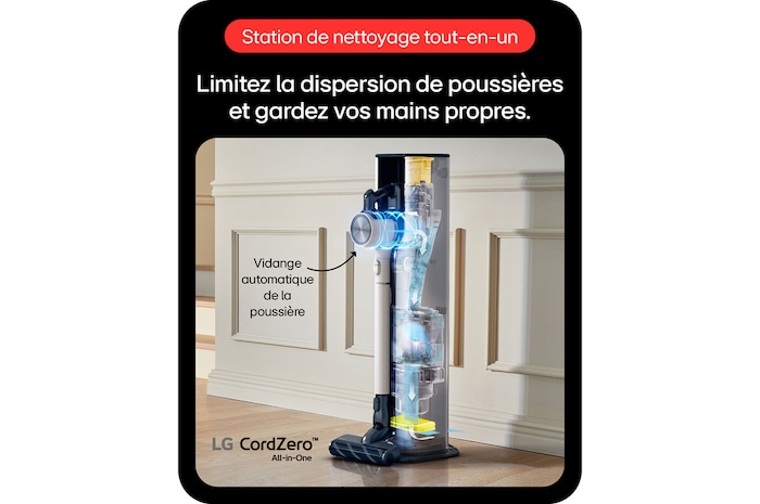 LG Aspirateur balai | 260aw | station All-in-One, LG A9T-PRIME1C