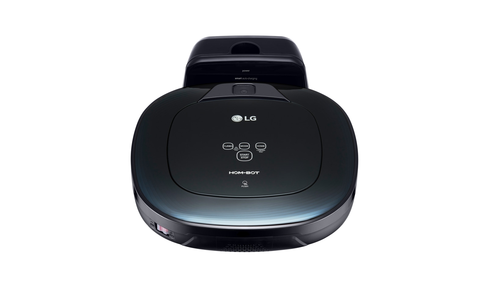 LG HOM-BOT SQUARE TURBO | Smart Inverter Motor™ | Batterie Lithium | 60 dB | Deux caméras | Brosse spéciale poils d'animaux, LG VR8604OB