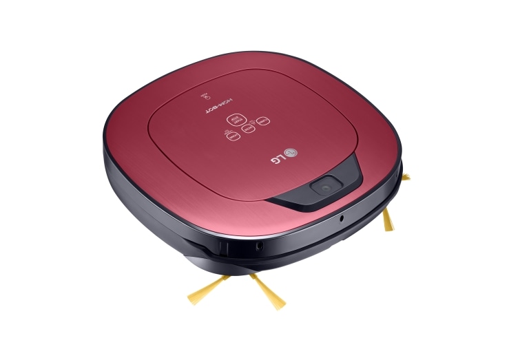 LG HOM-BOT SQUARE TURBO | Smart Inverter Motor™ | Batterie Lithium | 60 dB | Deux caméras | Brosse spéciale poils d'animaux, LG VR8604PR