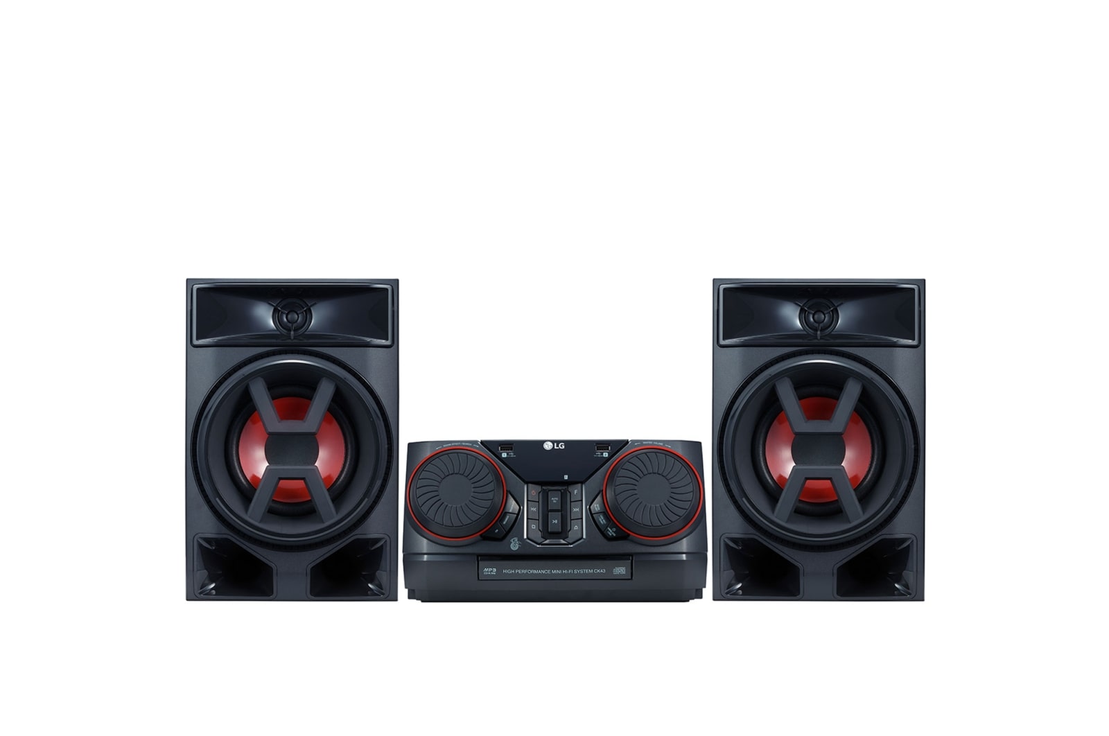 Vue avant de LG XBOOM | Chaîne Hi-fi Mini | 300W LG CK43
