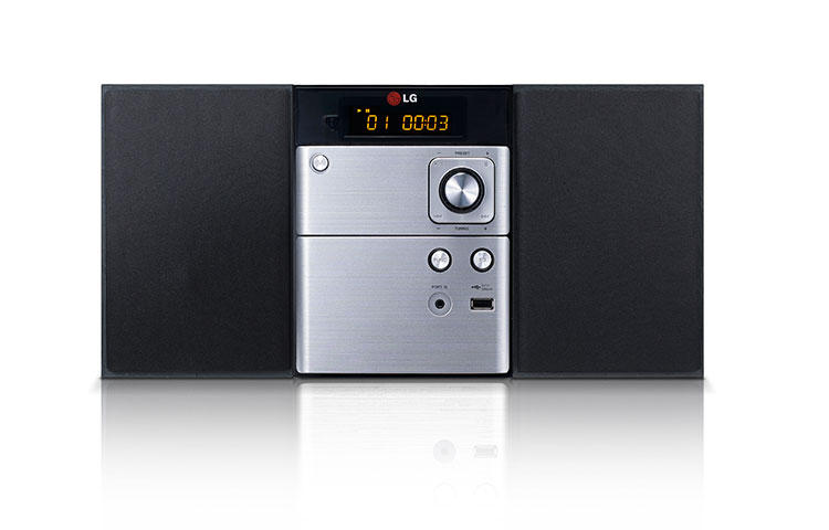 Vue avant de Micro-Chaîne CD, 10W LG CM1530