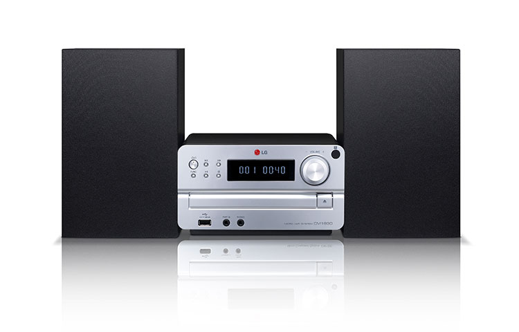 Vue avant de Micro-Chaîne CD, 10W, Sortie casque, Dock iPod / iPhone LG CM1931