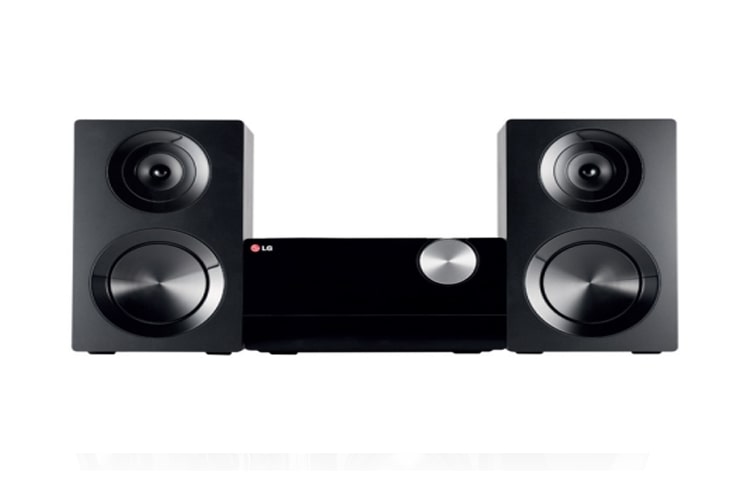 Vue avant de LG Micro Chaîne CD 100W RMS | Bluetooth | LG Bluetooth Remote App | Tuner FM | USB | Entrée auxiliaire | Compatible FLAC LG CM2440