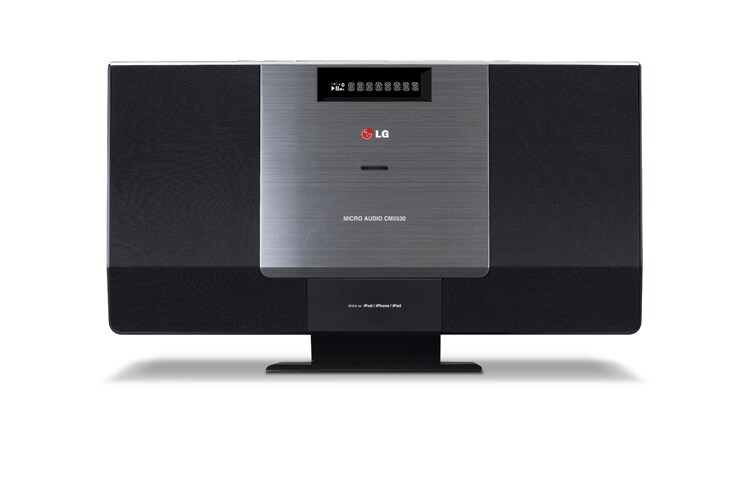 Vue avant de Micro-Chaîne CD, 20W, Dock iPod / iPhone LG CM2531