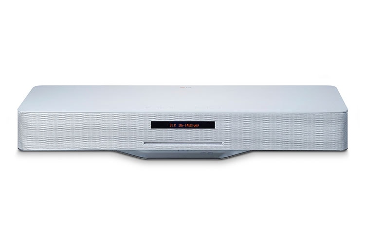 Vue avant de Micro-Chaîne CD, 40W, Bluetooth, Compatible iPod / iPhone / iPad / Android via USB, LG remote App LG CM3330W