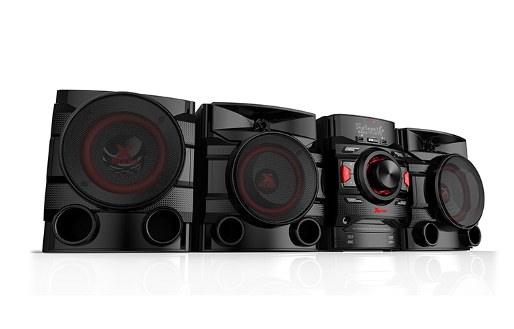 LG Mini Chaîne CD 600W RMS | Bluetooth | LG Bluetooth Remote App | Tuner FM | USB | Enregistrement via UBS | Entrée auxiliaire | Caisson de basse intégré | Auto DJ, LG CM4541