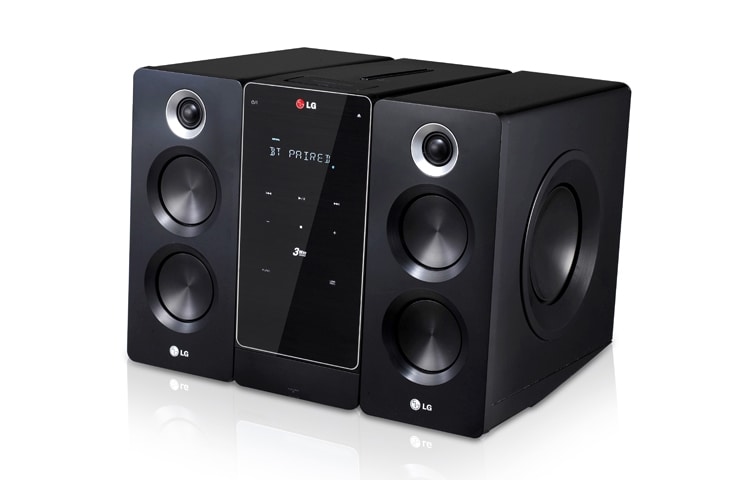 LG Micro Chaîne CD 160W RMS | Bluetooth | LG Bluetooth Remote App | Tuner FM | USB | Entrée auxiliaire | Caisson de basse intégré | Interface tactile, LG FA168