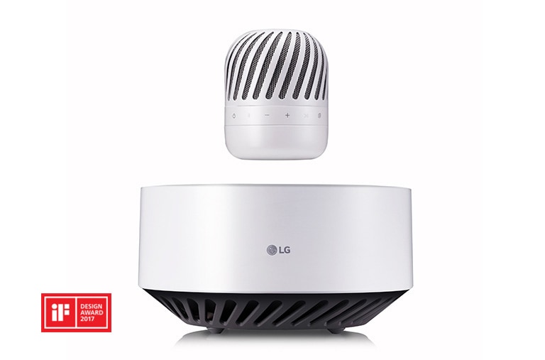 Vue avant de ENCEINTE BLUETOOTH | SON 360° EN LEVITATION  CAISSON DE BASSES | RECHARGE SANS FIL LG PJ9