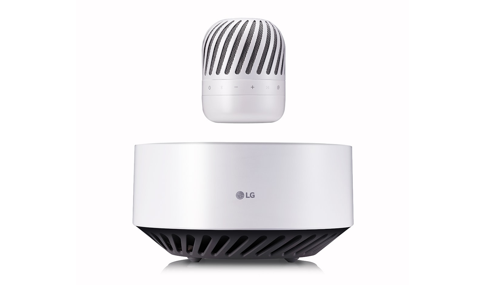 Vue avant de ENCEINTE BLUETOOTH | SON 360° EN LEVITATION  CAISSON DE BASSES | RECHARGE SANS FIL LG PJ9