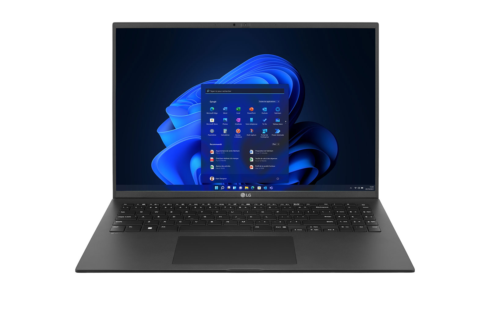LG gram 16Z90R | Windows 11 Pro | 16" 1199g | Intel® Core™ i5 | RAM 16Go | SSD 512Go NVMe™, LG 16Z90R-G.AP55F