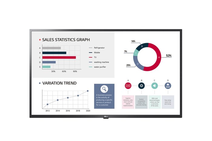 LG 43 po 300 nits 60 Hz UHD Affichage, LG 43UL3G-B