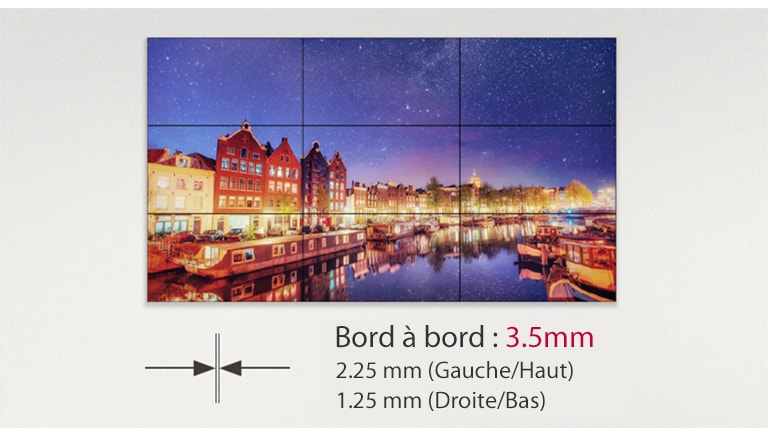 Obtenez des images immersives en continu grâce à un bord ultra fin.