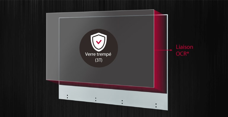 Fixez du verre trempé fin et transparent sur l’écran pour maximiser la protection du produit et la sécurité de l’utilisateur.