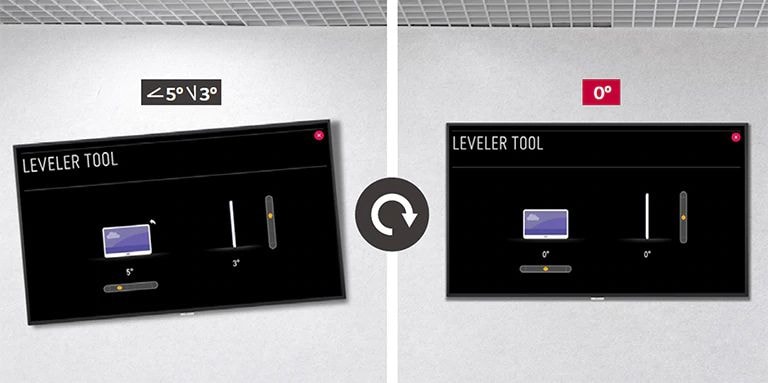 L’affichage peut être installé plus précisément grâce au capteur horizontal.