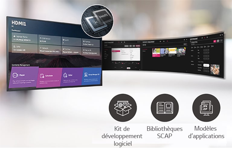 Un certain nombre de tâches peuvent être effectuées simultanément grâce à une interface utilisateur intuitive.