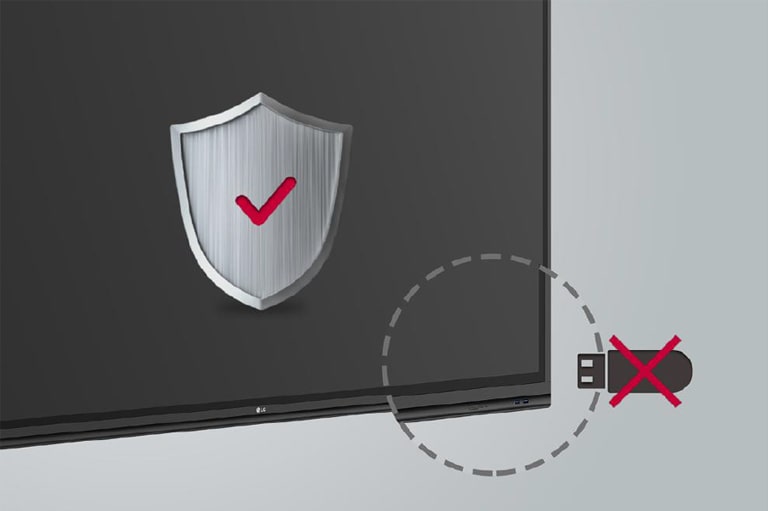 L’USB ne peut pas se connecter à un écran par sécurité.