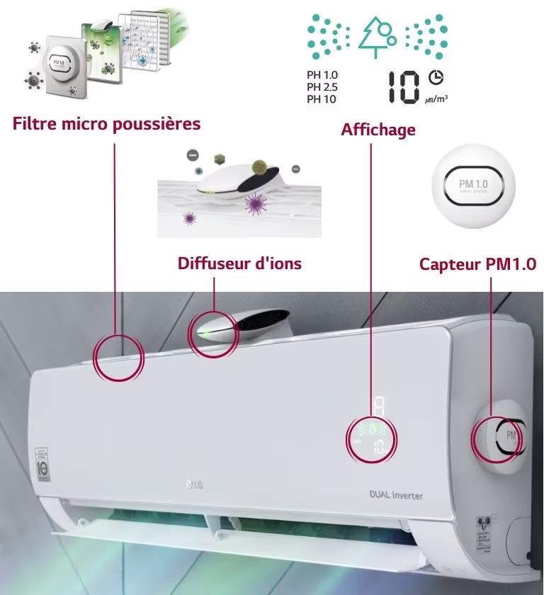 Respirez un air purifié avec les climatiseurs réversibles LG