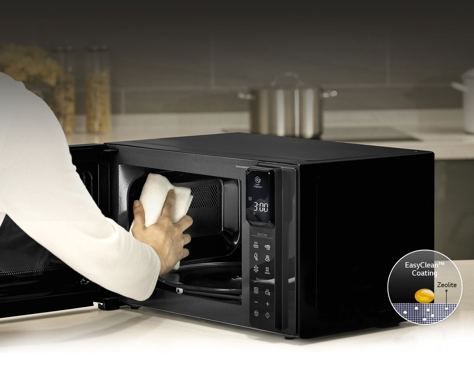 Lg - micro-ondes multifonction 39l 1100w noir mj3965bcr - neochef MJ3965BCR pas cher