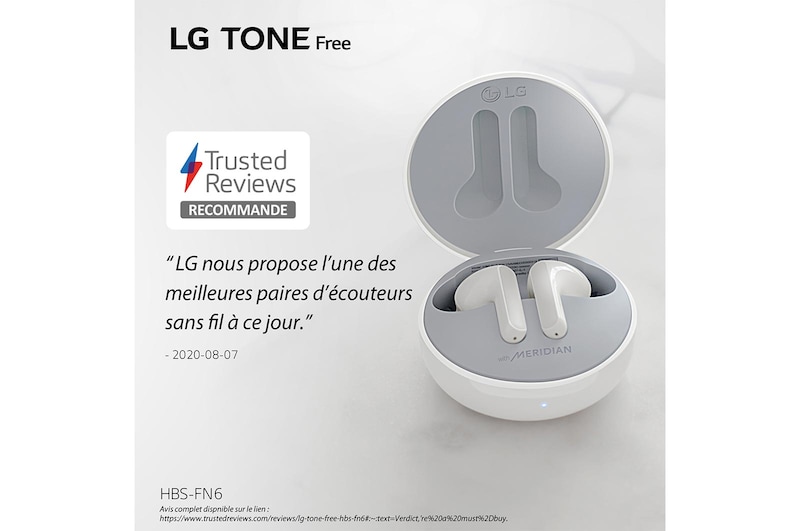 LG TONE Free HBS-FN6 | Bluetooth True Wireless | Technologie UVNano LED | IPX4, LG HBS-FN6