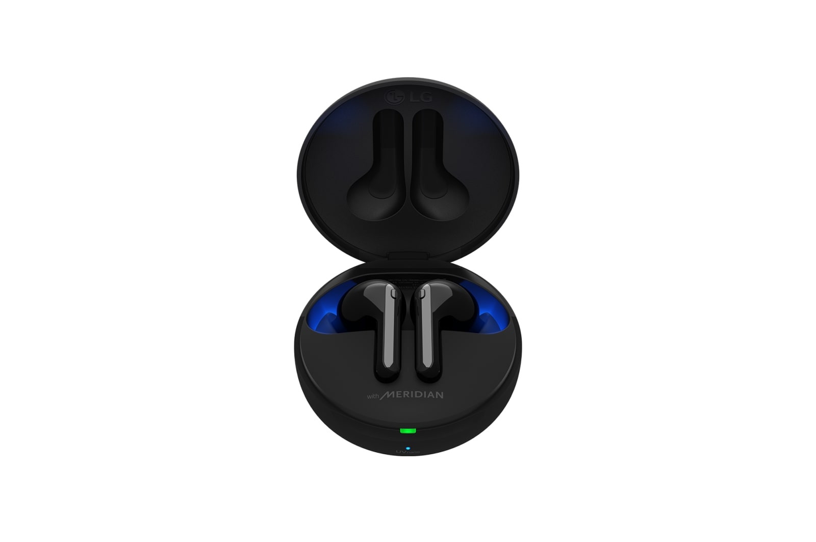 Vue avant de LG TONE Free HBS-FN7 | Bluetooth True Wireless | Réduction de bruit active (ANC) | Technologie UVNano LED | IPX4 LG HBS-FN7