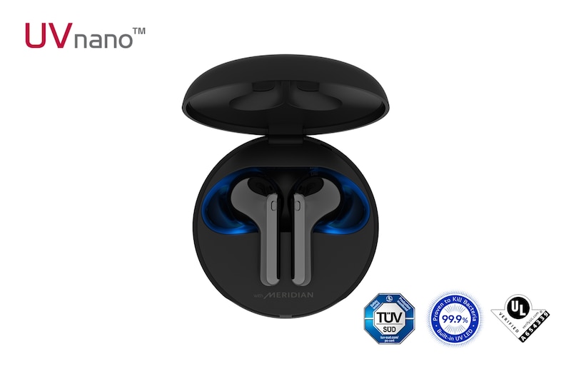 LG TONE Free HBS-FN7 | Bluetooth True Wireless | Réduction de bruit active (ANC) | Technologie UVNano LED | IPX4, LG HBS-FN7