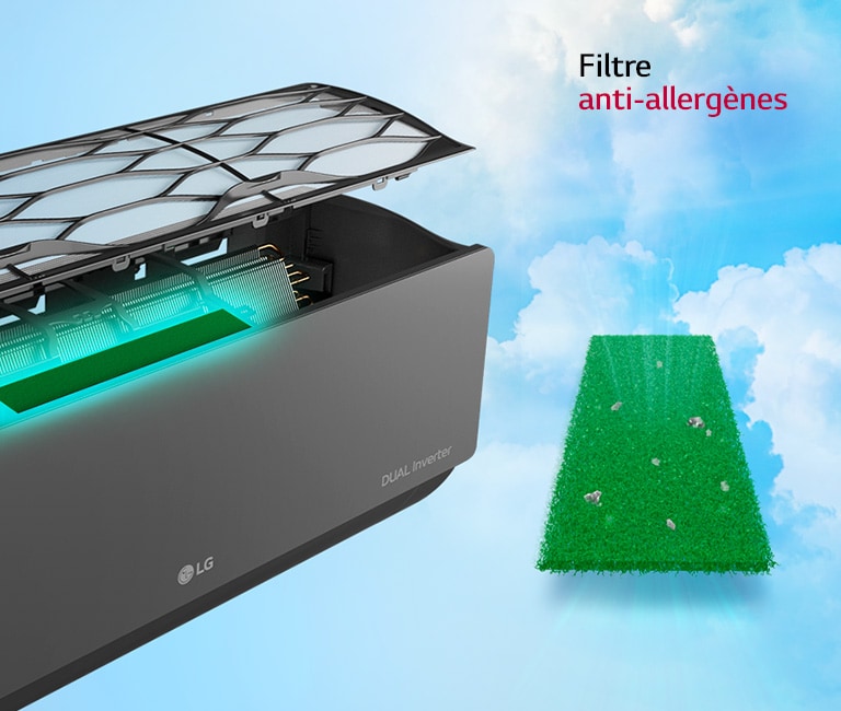 Le filtre anti-allergènes capture et élimine les allergènes* pour une meilleure qualité de l’air intérieur.