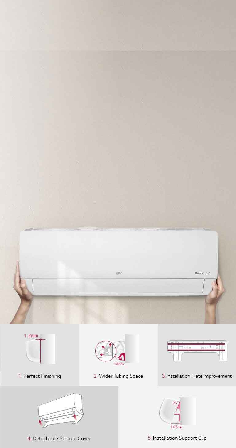 Détails de l'installation du climatiseur