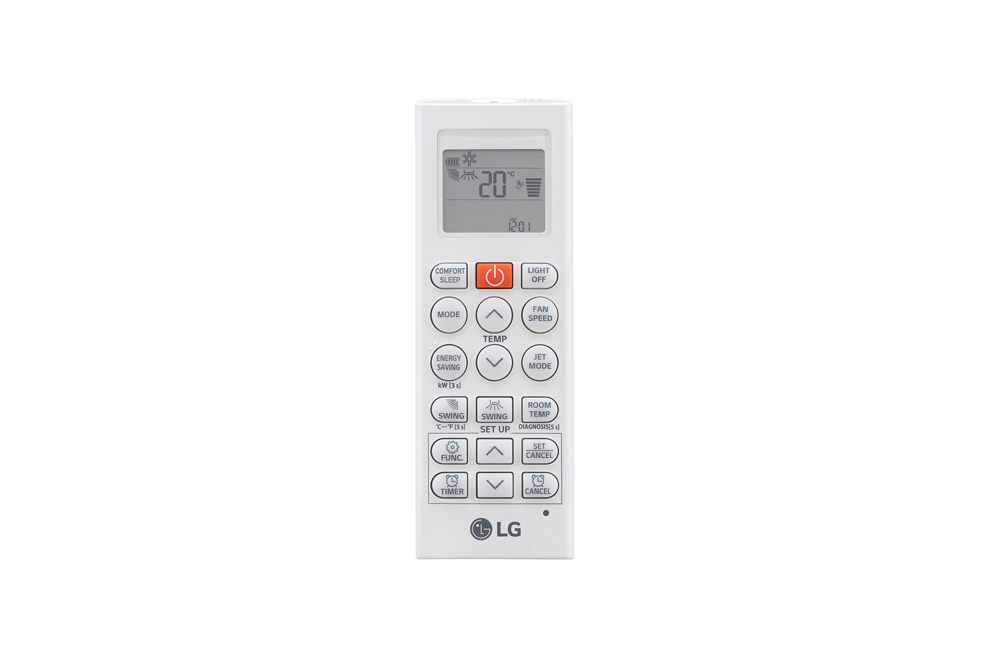 LG F09MT Vue de face télécommande