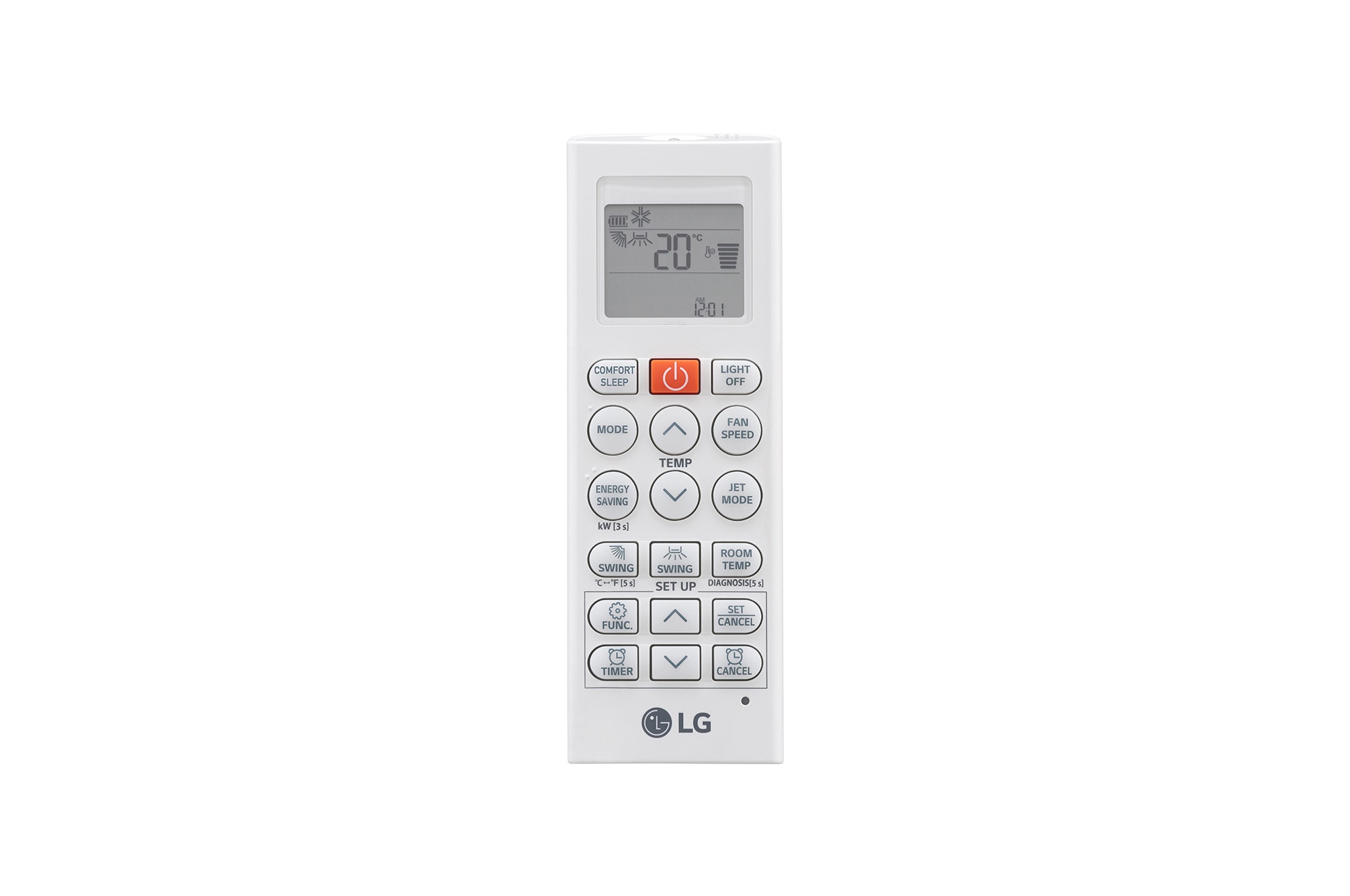 LG F12MT Vue de face télécommande