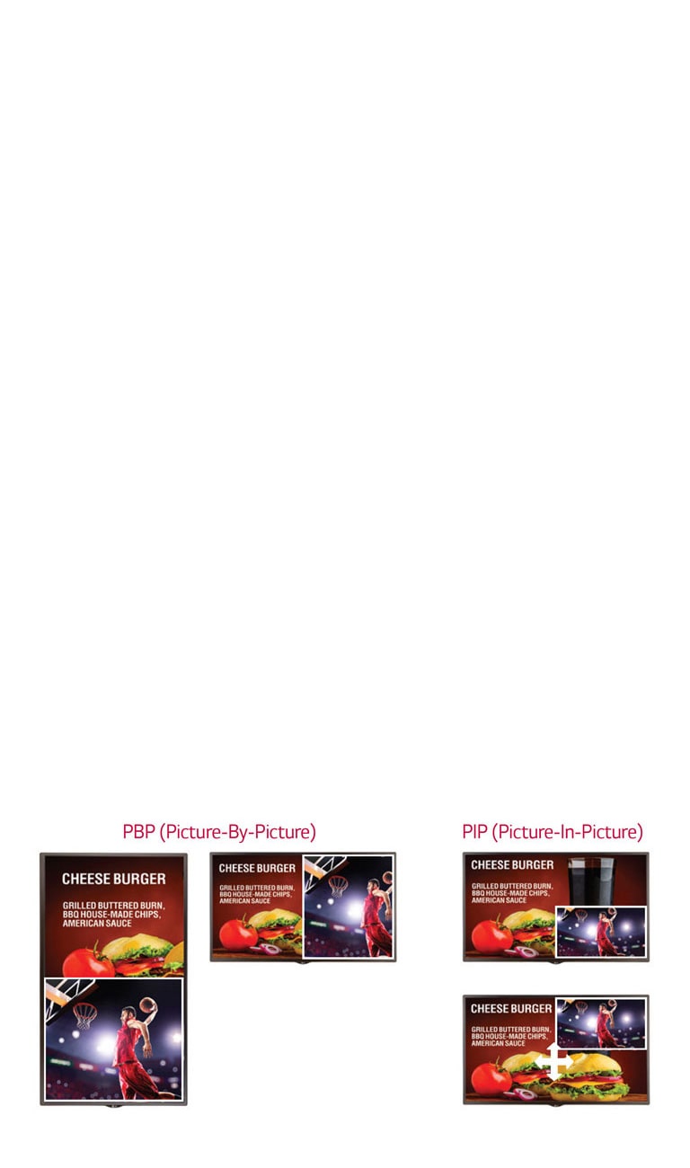 PBP(Picture-By-Picture)/PIP (Picture-In-Picture)