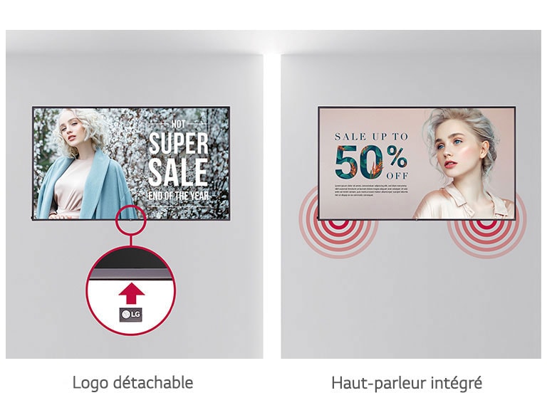 Logo détachable et haut-parleur intégré