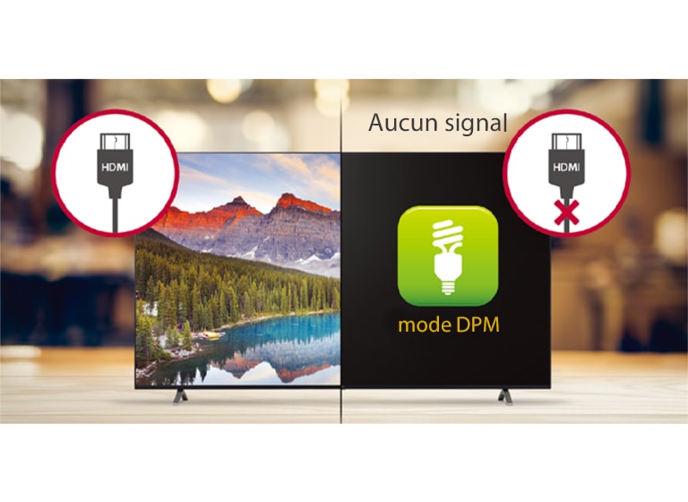 Ce mode s’allume uniquement lorsqu’un signal est activé et s’éteint une fois que le signal est désactivé en mode DPM.