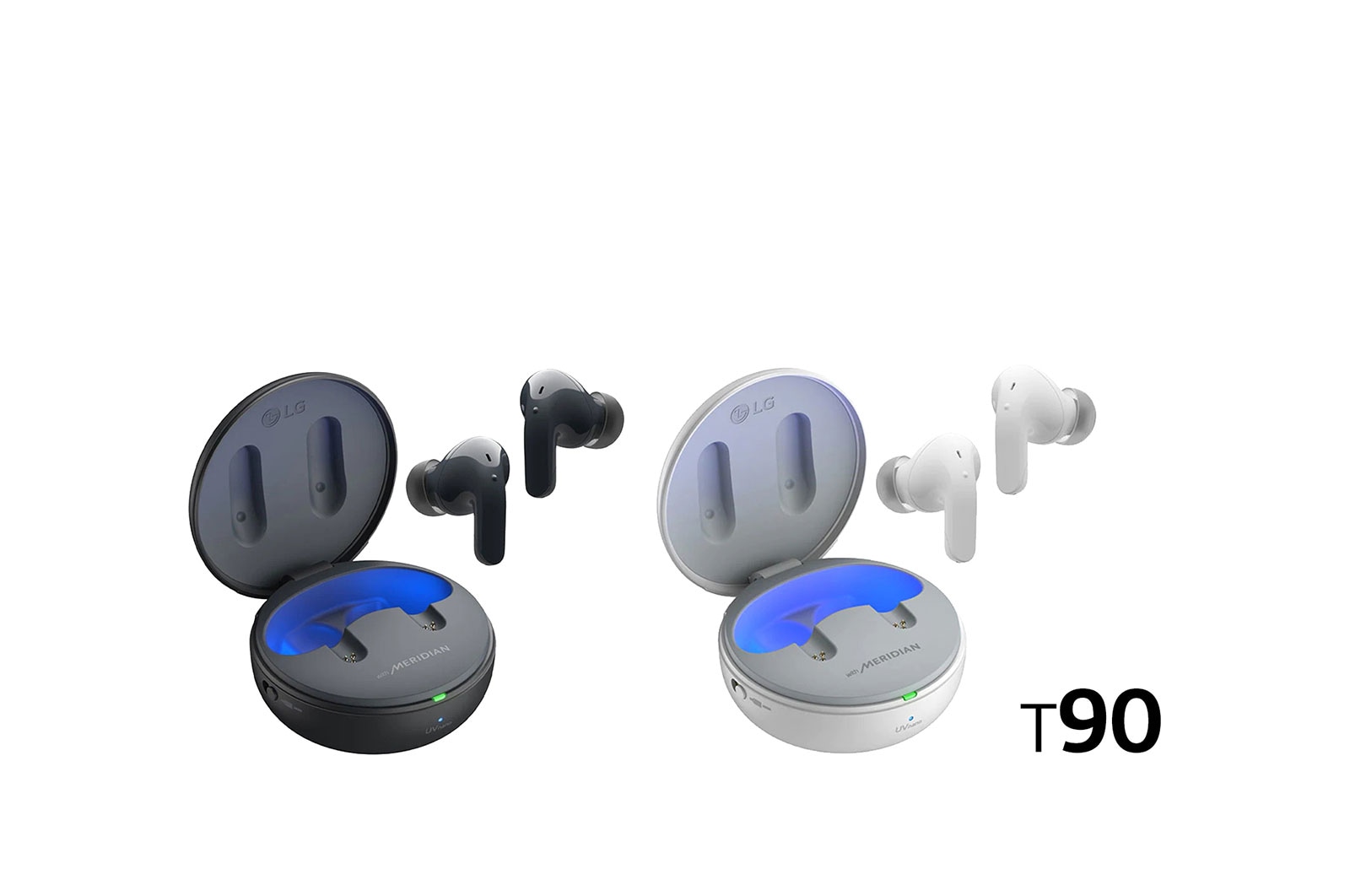LG Pack Son | Ecouteurs Bluetooth True Wireless LG TONE Free T90 Noirs + Blancs, TONE-T90Q.CW90B