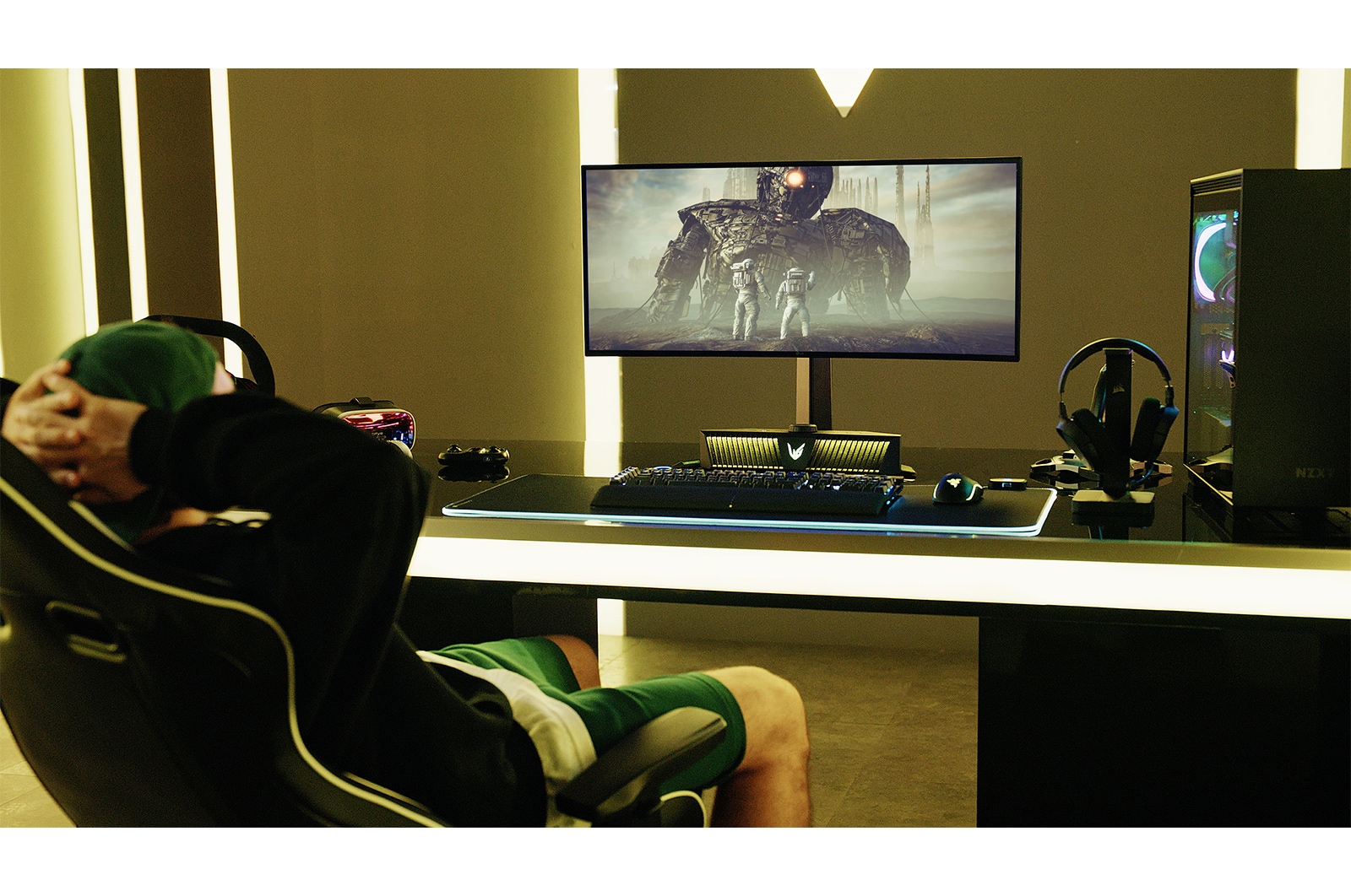 LG Enceinte Gaming LG UltraGear GP9 | DAC Quad Hi-FI Son haute résolution | DTS Headphone:X | micro Chat vocal, LG GP9