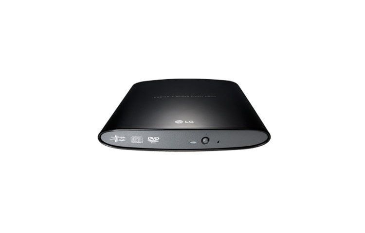 Vue avant de Graveur DVD Externe Slim Multiformats LG GP08NU20 noir