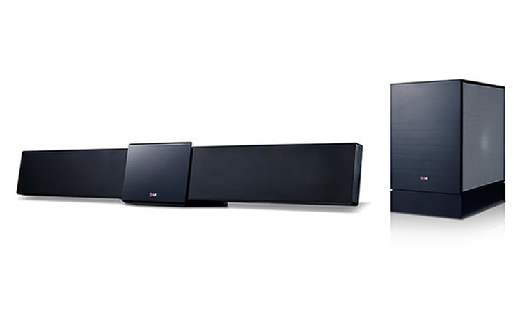 Vue avant de Barre de son Blu-ray 3D LG Smart TV avec caisson de basses sans fil LG BB4330A