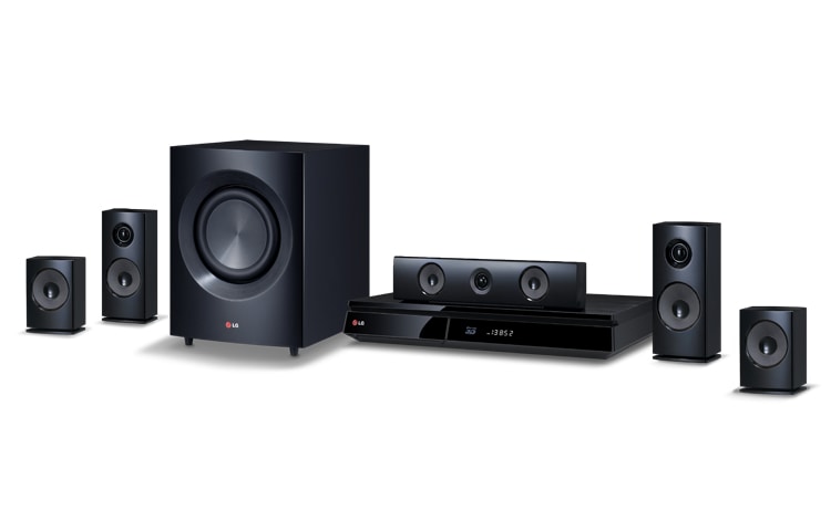 Vue avant de Home-cinéma Blu-ray 3D, 1200W avec enceintes en fibre d&#39;aramide, Smart TV LG BH7230BB