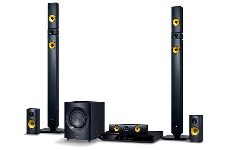 Vue avant de Home-cinéma Blu-ray 3D, 1200W, Smart TV LG BH7430PB