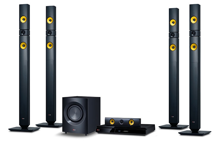 Vue avant de Home-cinéma Blu-ray 3D, 1200W, Smart TV LG BH7530TB