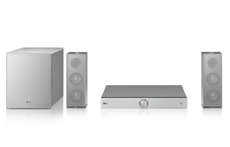 Vue avant de Home-cinéma Blu-ray 3D, 560W, Membranes en fibre d&#39;aramide. LG BH8220C
