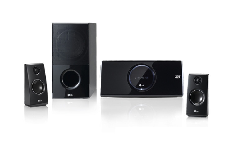 Vue avant de Home cinéma 2.1 Blu-ray 3D LG HX46R
