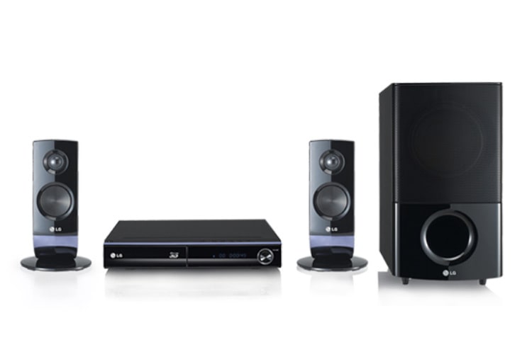Vue avant de Home cinéma 2.1 Blu-ray 3D LG HX806CM