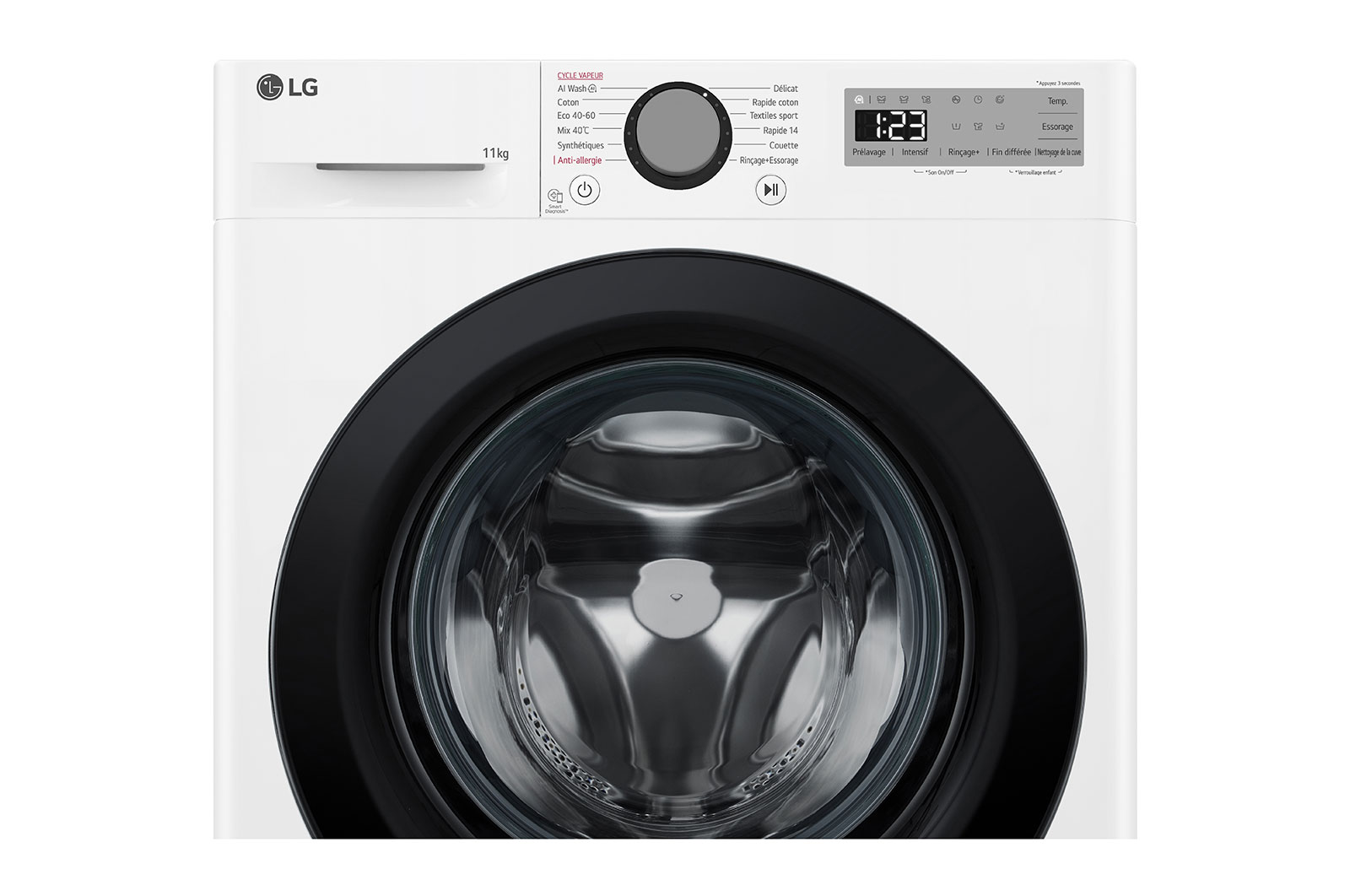 LG Lave-linge 11kg - 68L | AI Direct Drive™ | Steam™ | Smart Diagnosis™, LG F14R15WHS