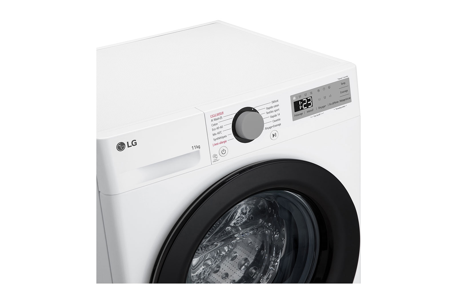 LG Lave-linge 11kg - 68L | AI Direct Drive™ | Steam™ | Smart Diagnosis™, LG F14R15WHS